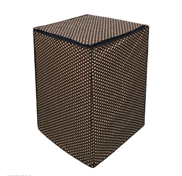 DREAM CURE Portable Washing Machine Brown Color Printed PVC Cover,Top Load Waher Dryer Cover Water Proof , Full Automatic /Wheel Washing Machine Cover For 6 Kg Cover - Brown